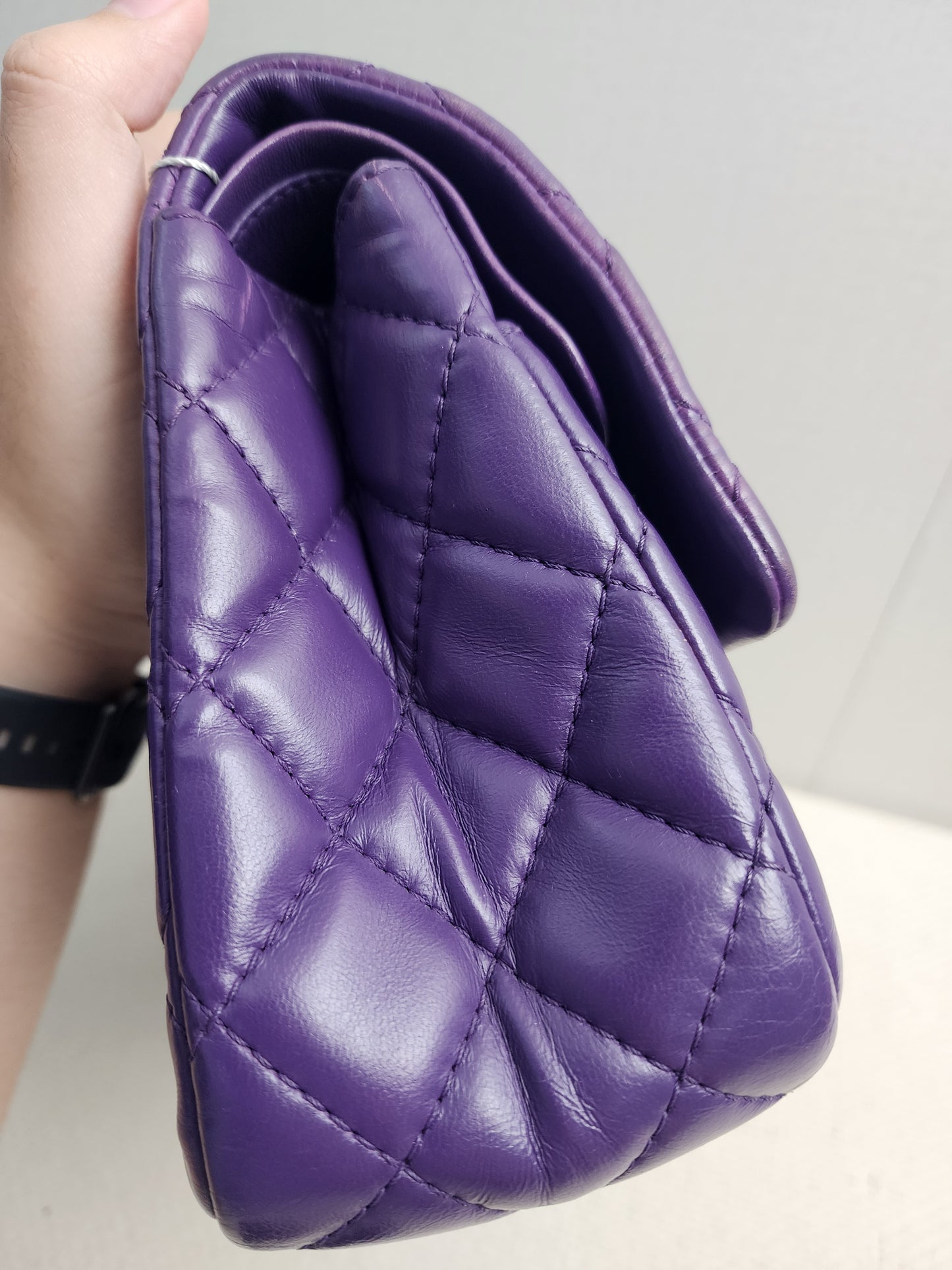 Chanel Purple Calfskin 226 2.55 Flap (SHW)