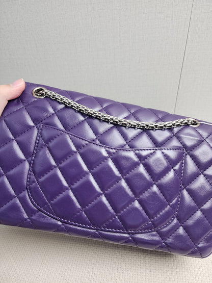 Chanel Purple Calfskin 226 2.55 Flap (SHW)