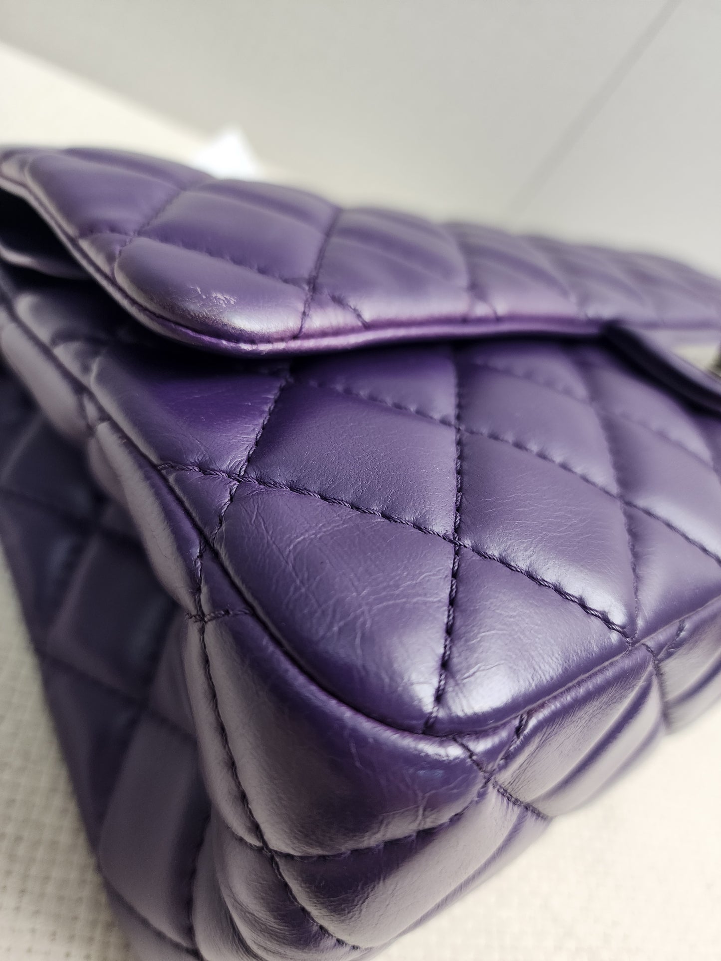 Chanel Purple Calfskin 226 2.55 Flap (SHW)