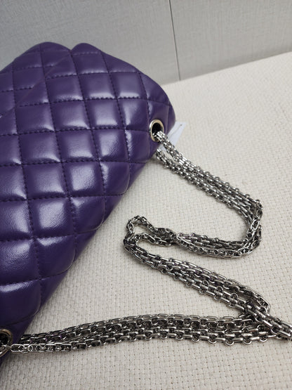 Chanel Purple Calfskin 226 2.55 Flap (SHW)