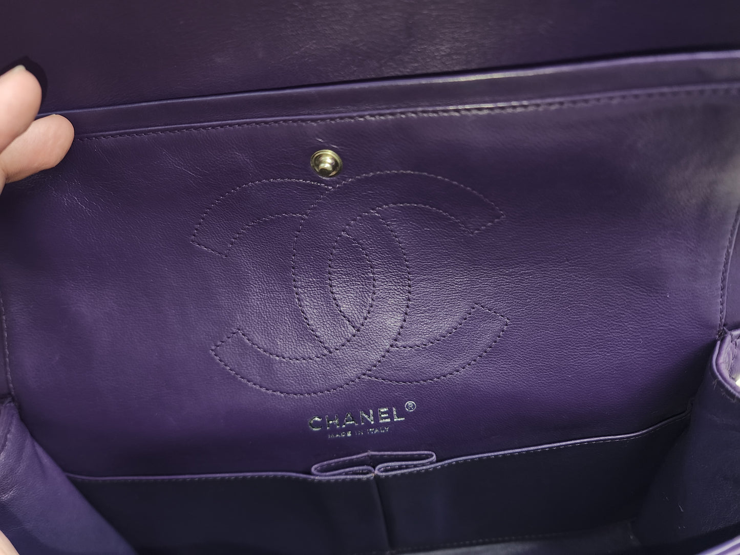 Chanel Purple Calfskin 226 2.55 Flap (SHW)
