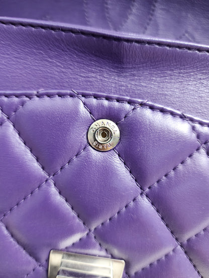 Chanel Purple Calfskin 226 2.55 Flap (SHW)