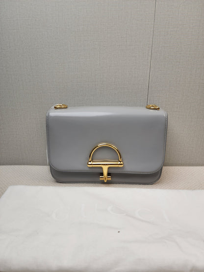 Gucci Grey Calfskin Siena Small Shoulder Bag