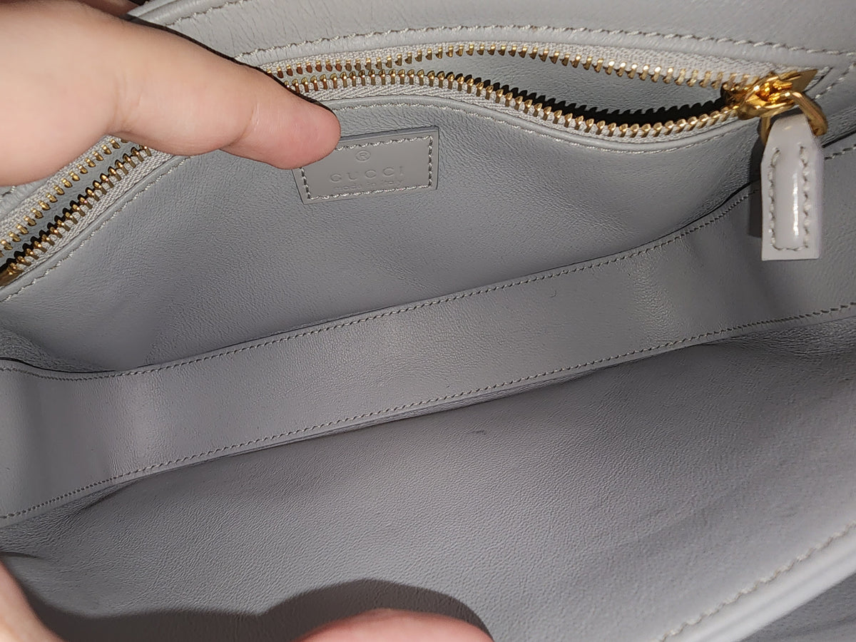 Gucci Grey Calfskin Siena Small Shoulder Bag