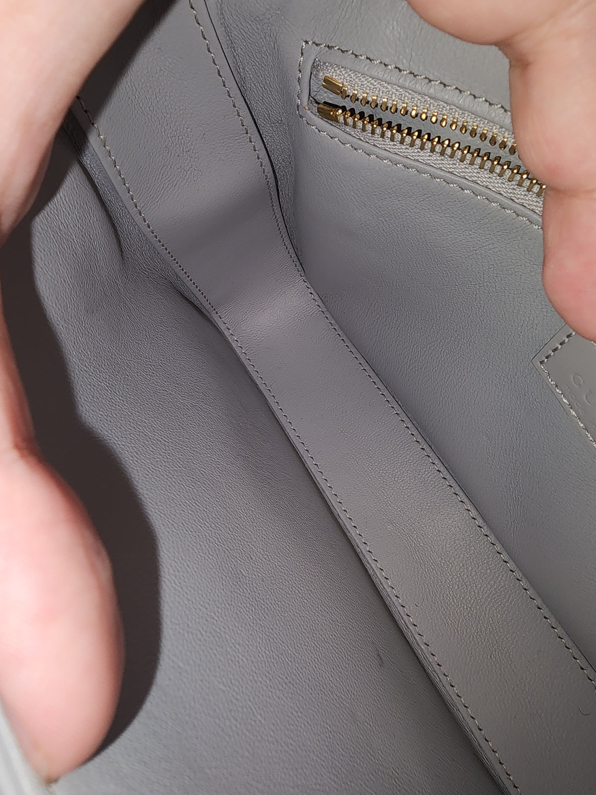 Gucci Grey Calfskin Siena Small Shoulder Bag