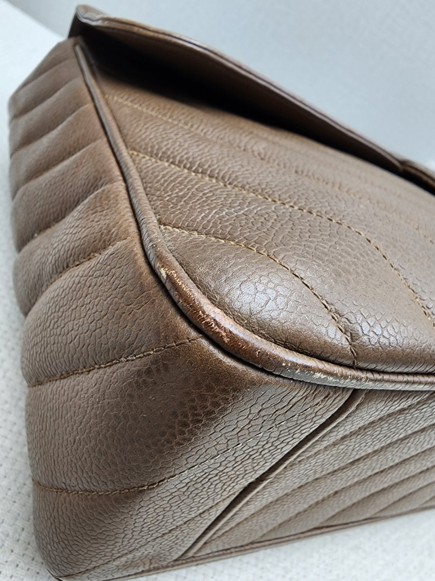Chanel Caramel Chevron Big CC Turnlock Flap(GHW)