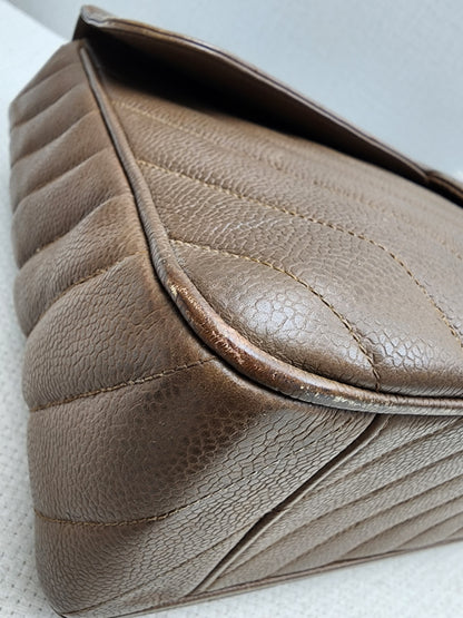 Chanel Caramel Chevron Big CC Turnlock Flap(GHW)