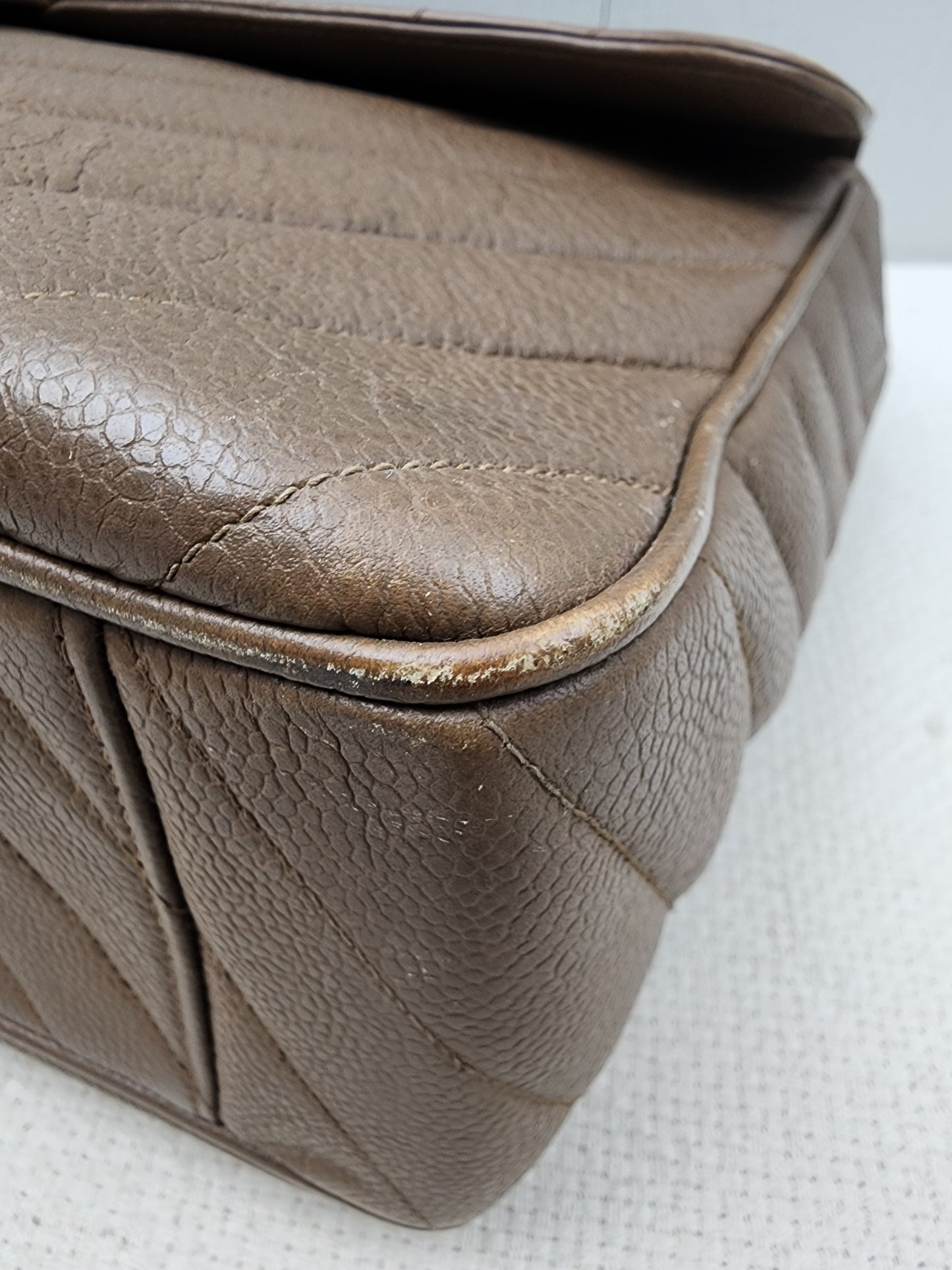 Chanel Caramel Chevron Big CC Turnlock Flap(GHW)