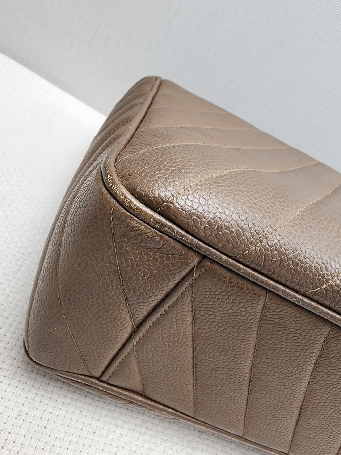 Chanel Caramel Chevron Big CC Turnlock Flap(GHW)