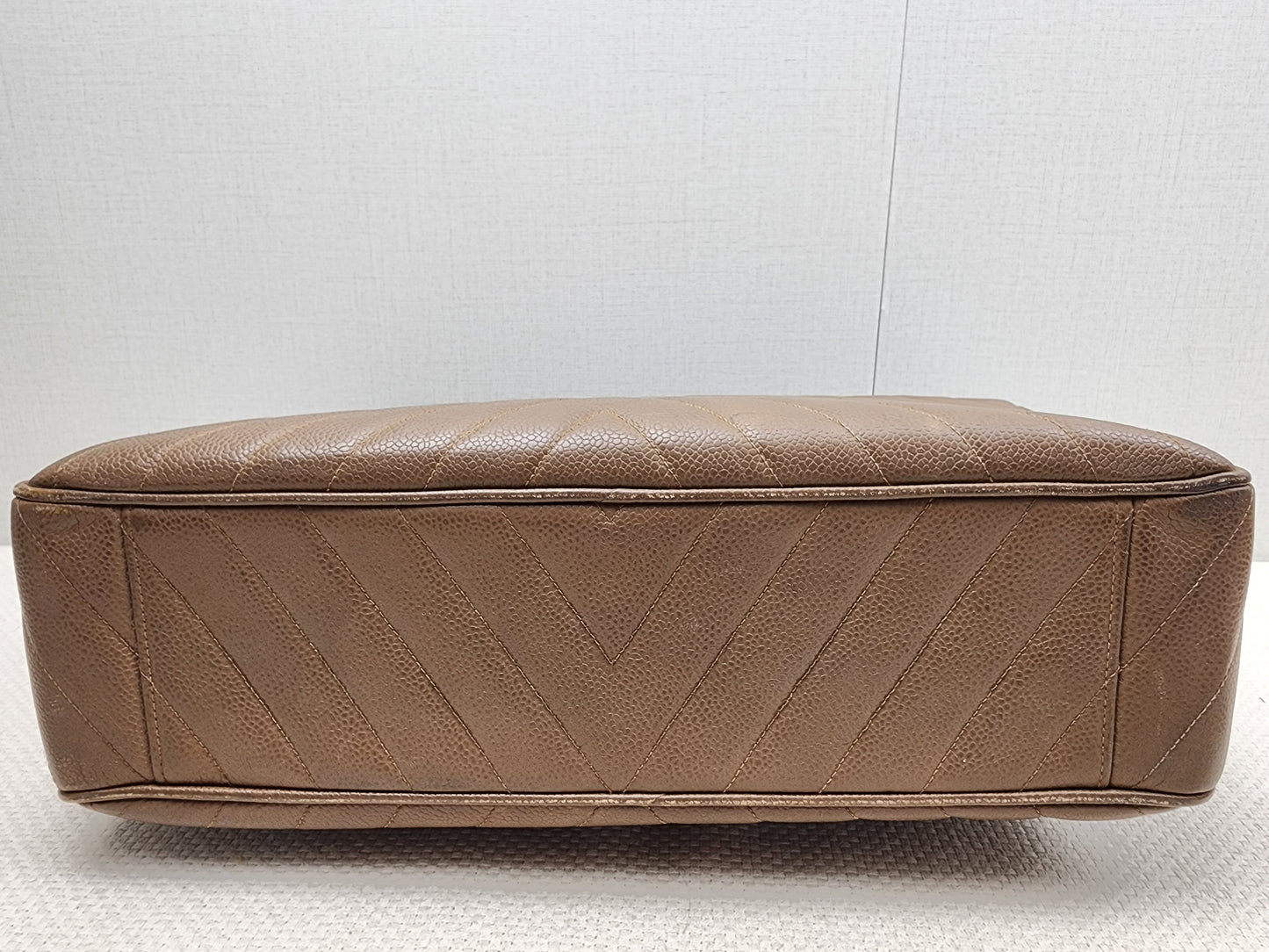 Chanel Caramel Chevron Big CC Turnlock Flap(GHW)