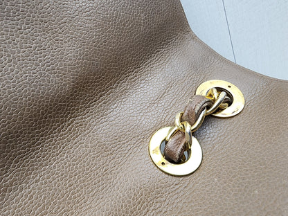 Chanel Caramel Chevron Big CC Turnlock Flap(GHW)