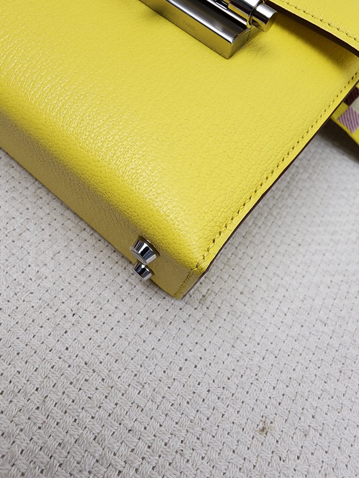Hermes Jaune Citron Mini Verrou (PHW)
