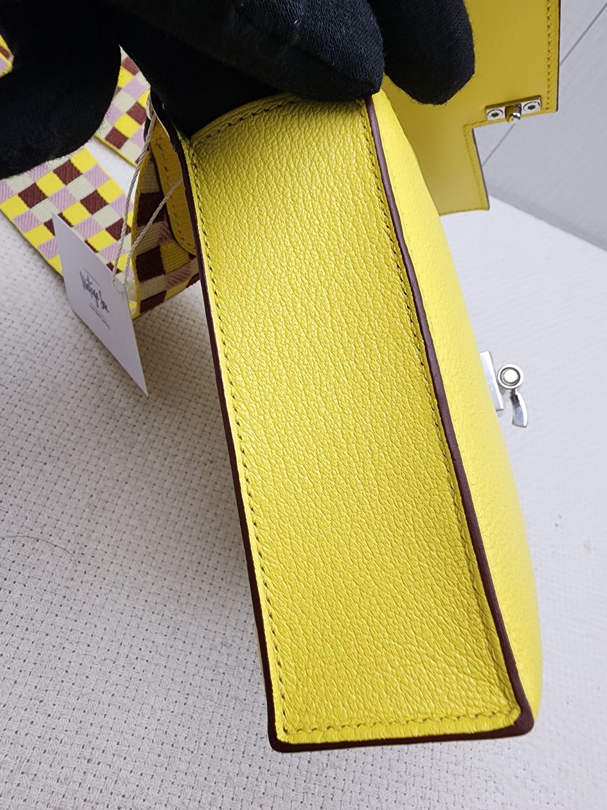 Hermes Jaune Citron Mini Verrou (PHW)
