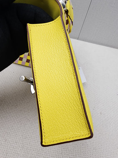 Hermes Jaune Citron Mini Verrou (PHW)