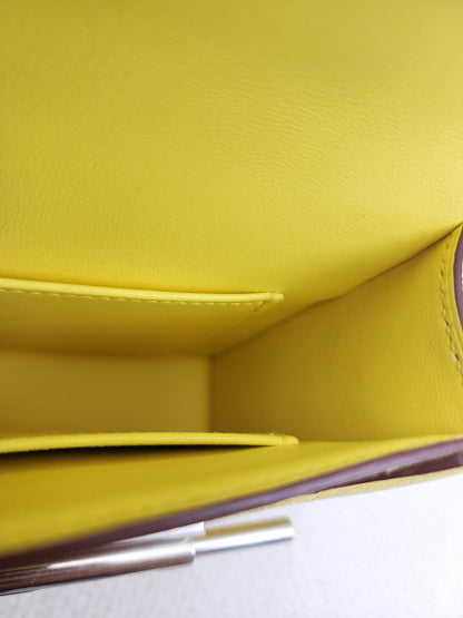 Hermes Jaune Citron Mini Verrou (PHW)
