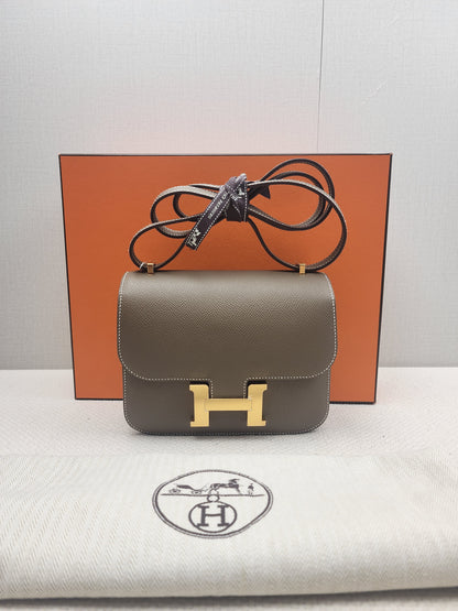 Hermes Etoupe Mini Constance (GHW)