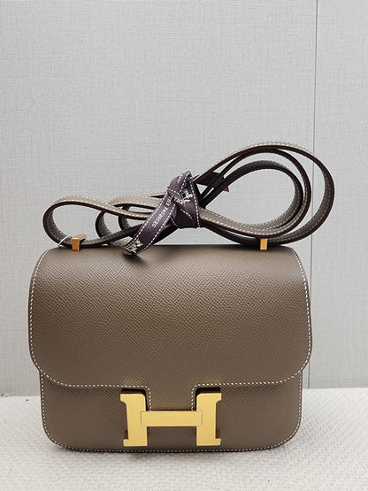 Hermes Etoupe Mini Constance (GHW)