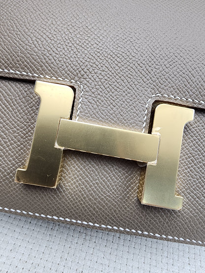 Hermes Etoupe Mini Constance (GHW)