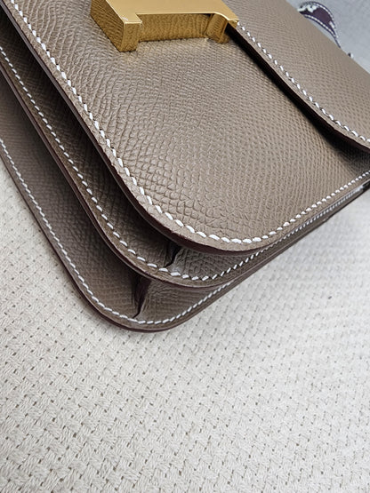 Hermes Etoupe Mini Constance (GHW)