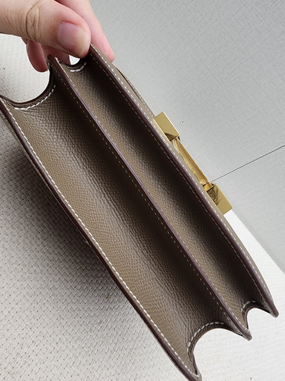 Hermes Etoupe Mini Constance (GHW)