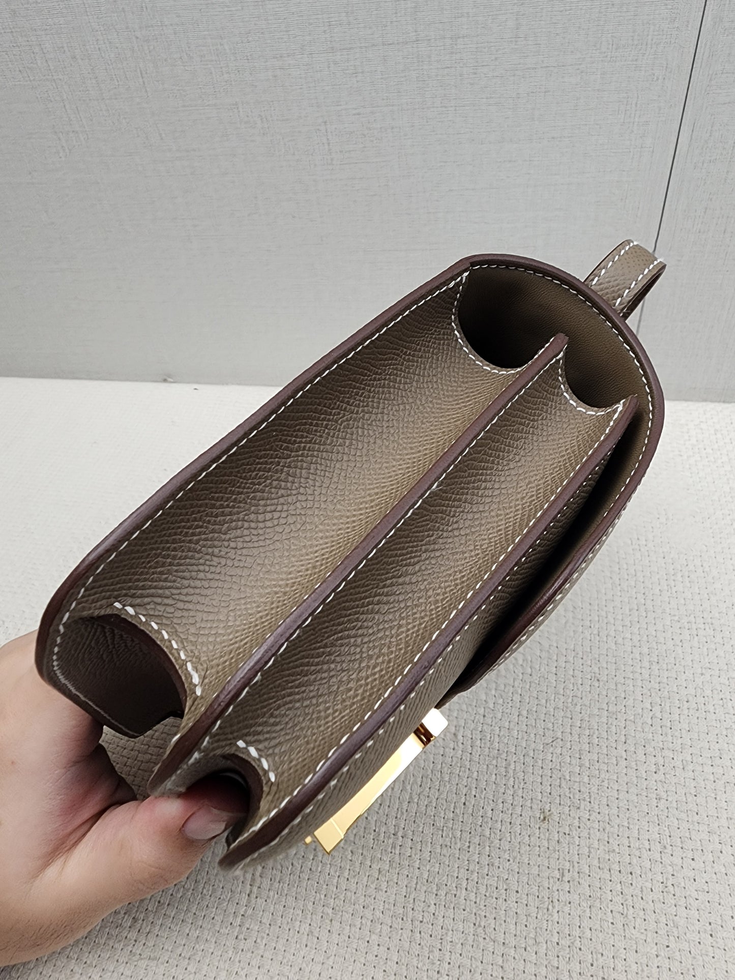 Hermes Etoupe Mini Constance (GHW)