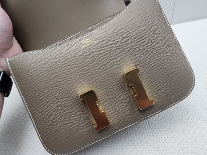 Hermes Etoupe Mini Constance (GHW)