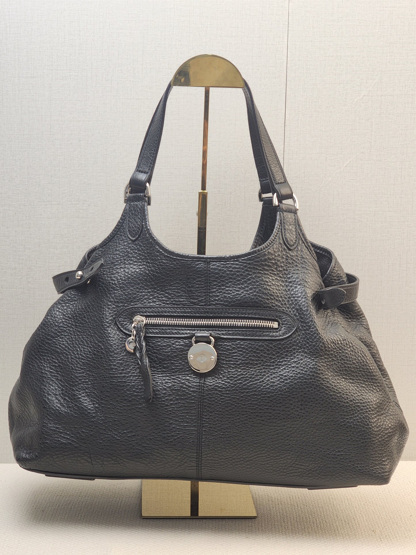 Mulbery Black Leather Somerset Tote