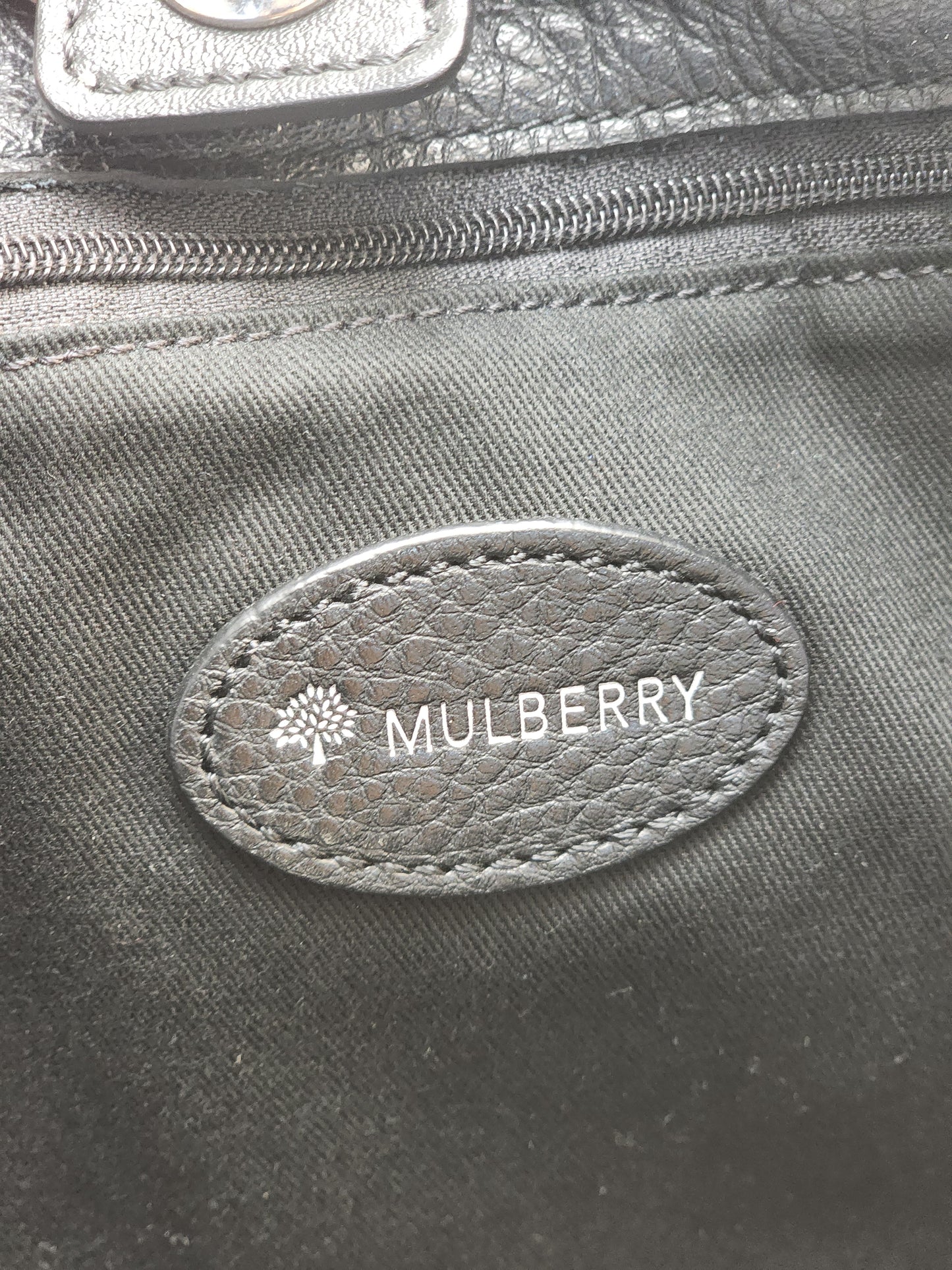 Mulbery Black Leather Somerset Tote