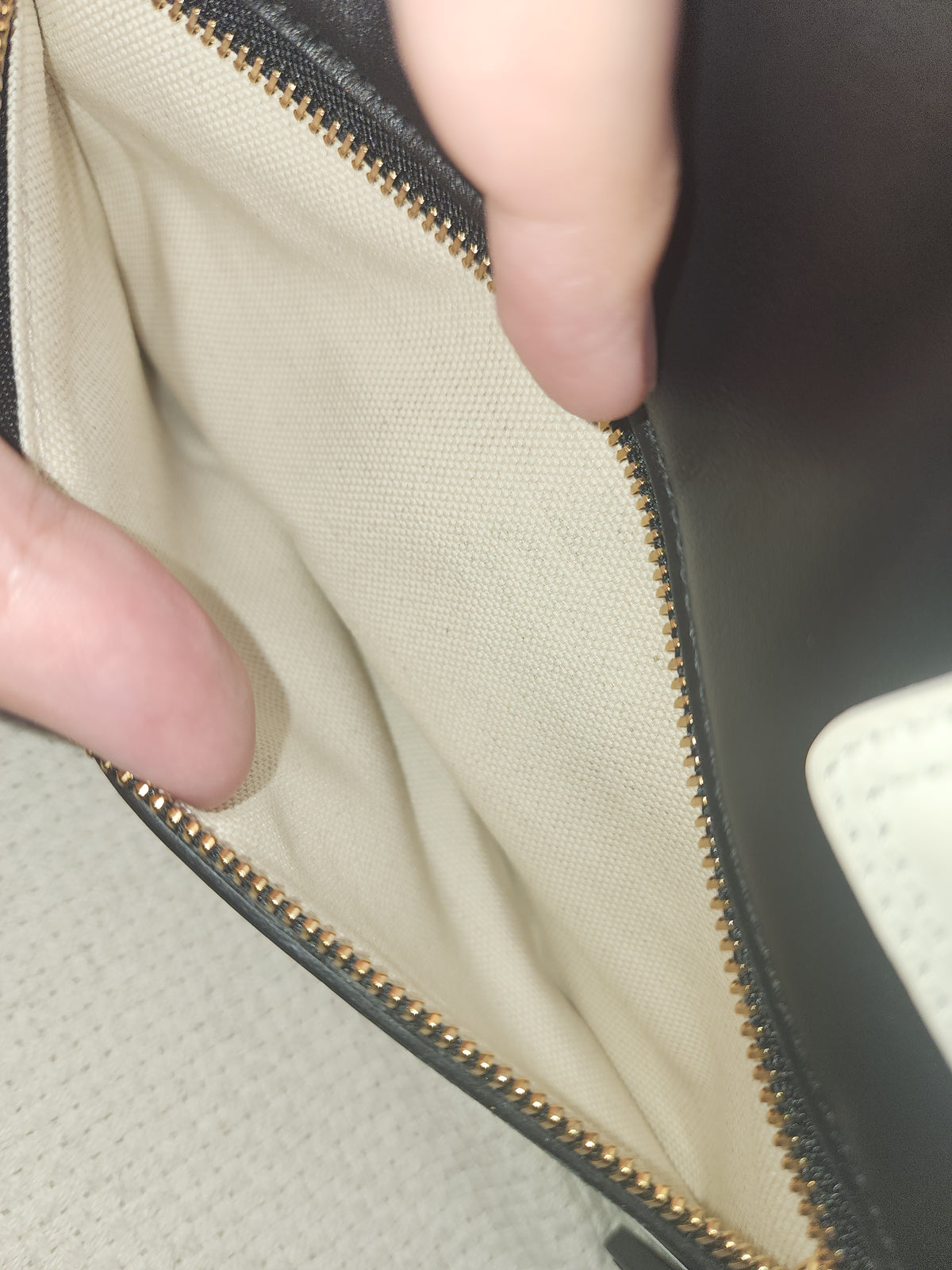 Dior Black x White Calfskin Small Vibe Zip Bowling Bag (GHW)