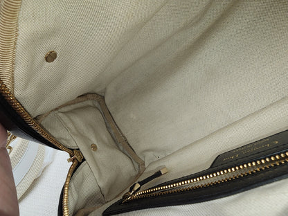 Dior Black x White Calfskin Small Vibe Zip Bowling Bag (GHW)