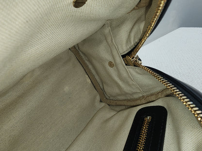 Dior Black x White Calfskin Small Vibe Zip Bowling Bag (GHW)