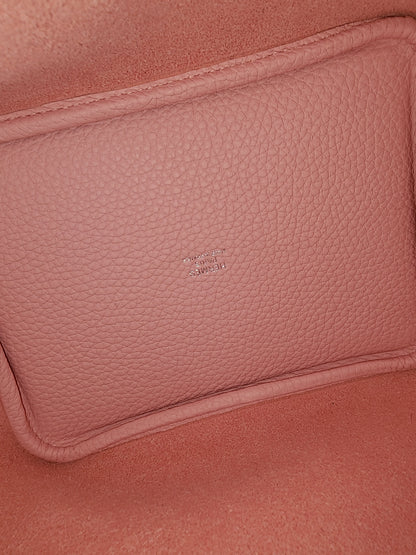 Hermes Rose Sakura Picotin 18 (PHW)