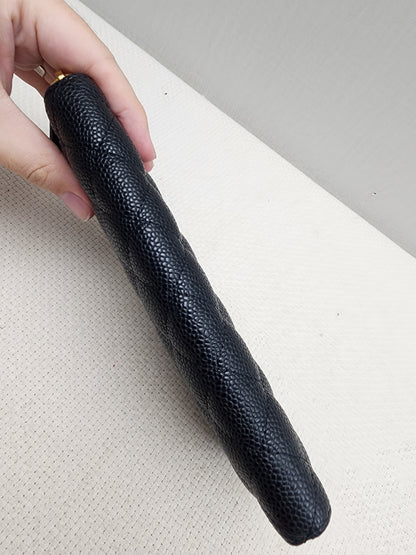 Chanel Black Caviar Classiz Zippy Wallet (GHW)