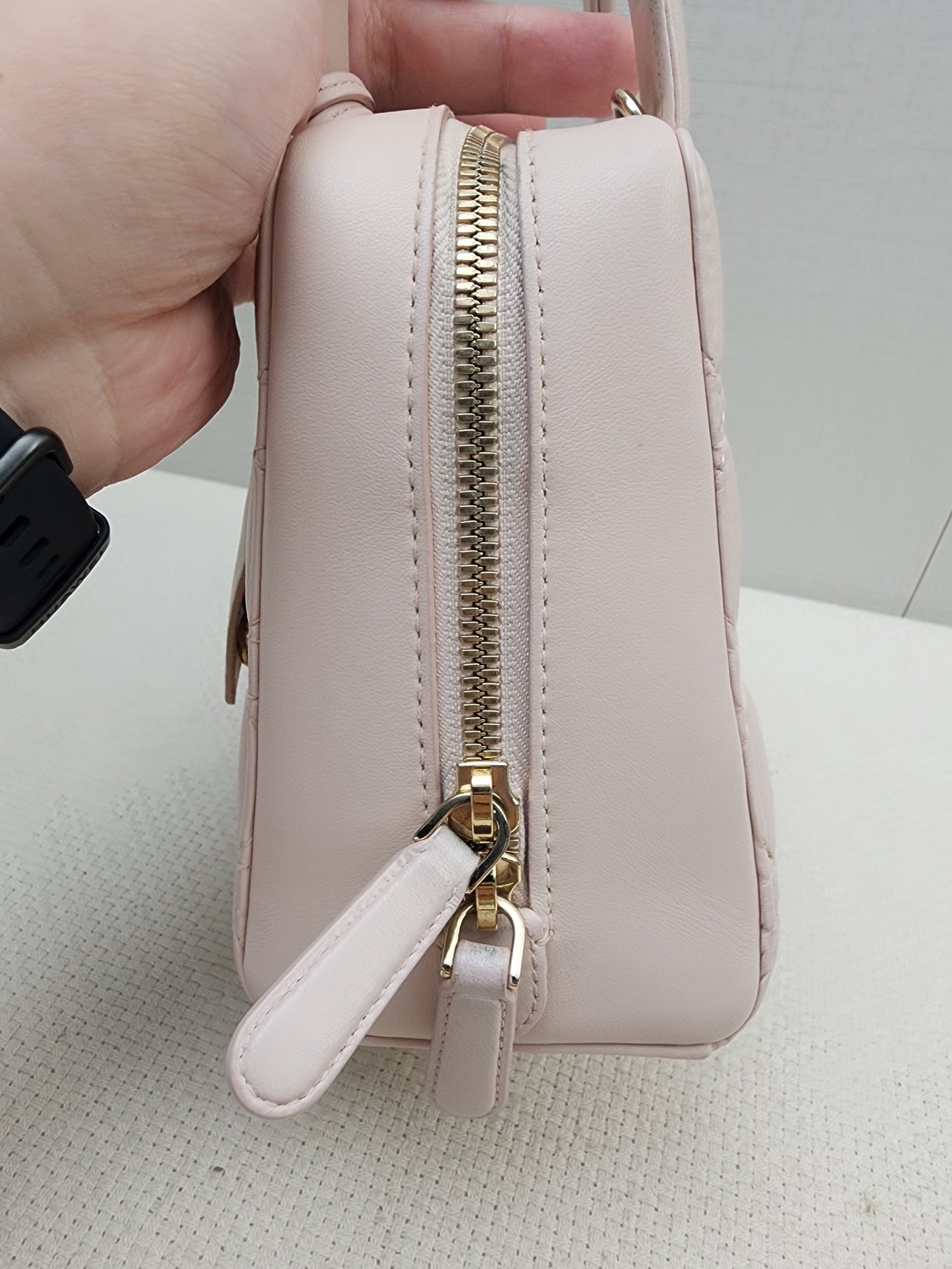 Dior Light Pink Lambskin Cannage Lily Tote (GHW)
