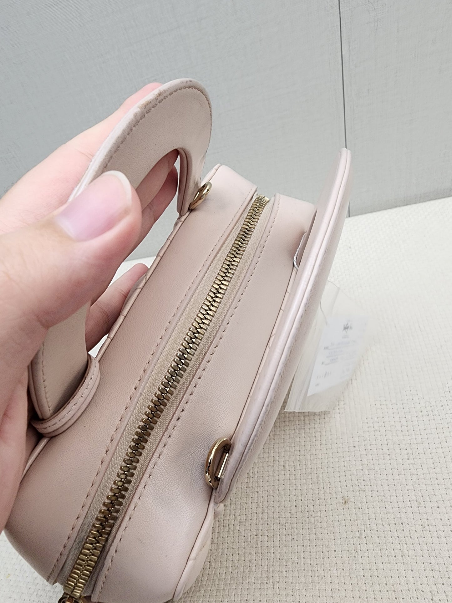 Dior Light Pink Lambskin Cannage Lily Tote (GHW)