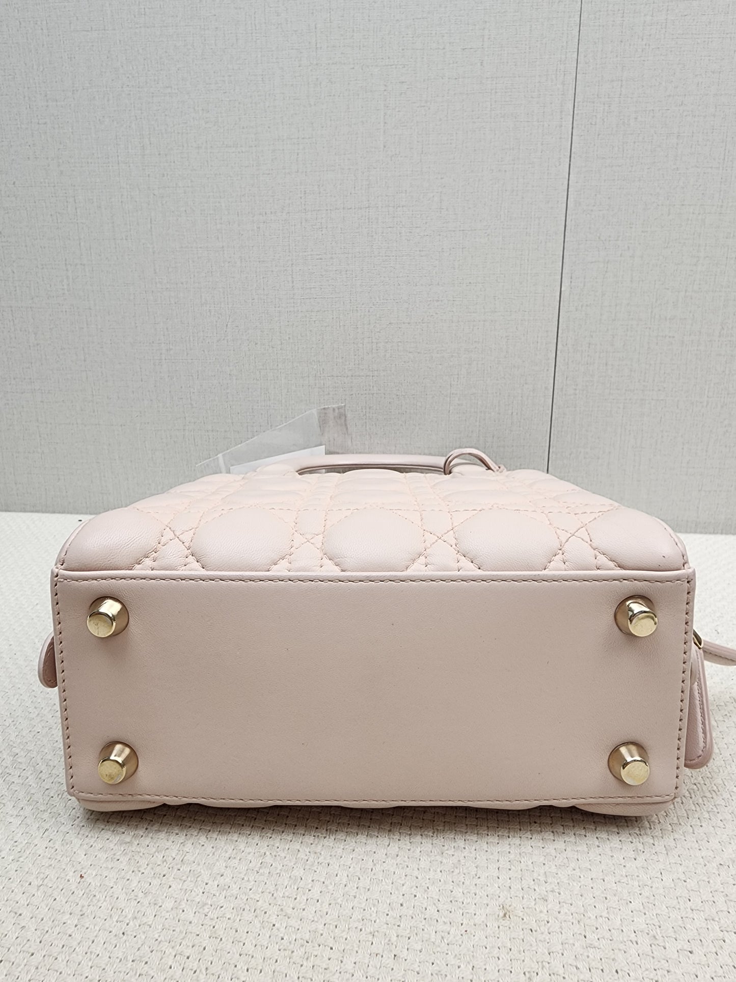 Dior Light Pink Lambskin Cannage Lily Tote (GHW)