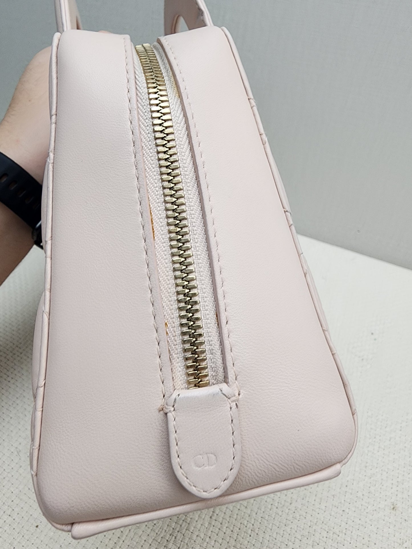 Dior Light Pink Lambskin Cannage Lily Tote (GHW)