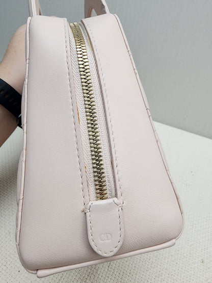 Dior Light Pink Lambskin Cannage Lily Tote (GHW)