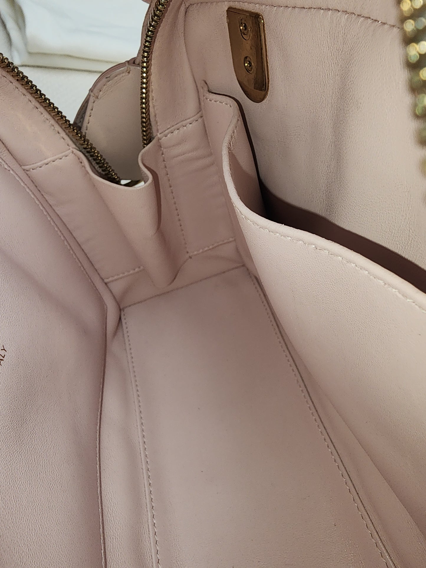 Dior Light Pink Lambskin Cannage Lily Tote (GHW)
