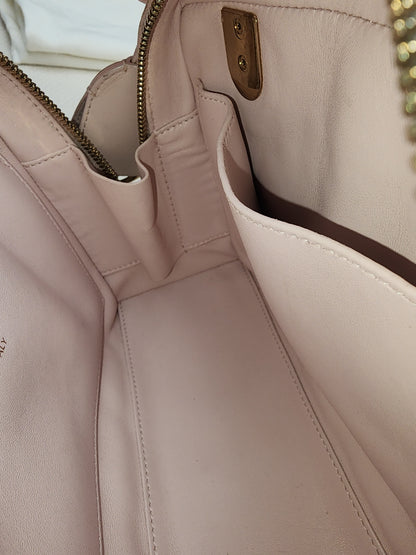 Dior Light Pink Lambskin Cannage Lily Tote (GHW)