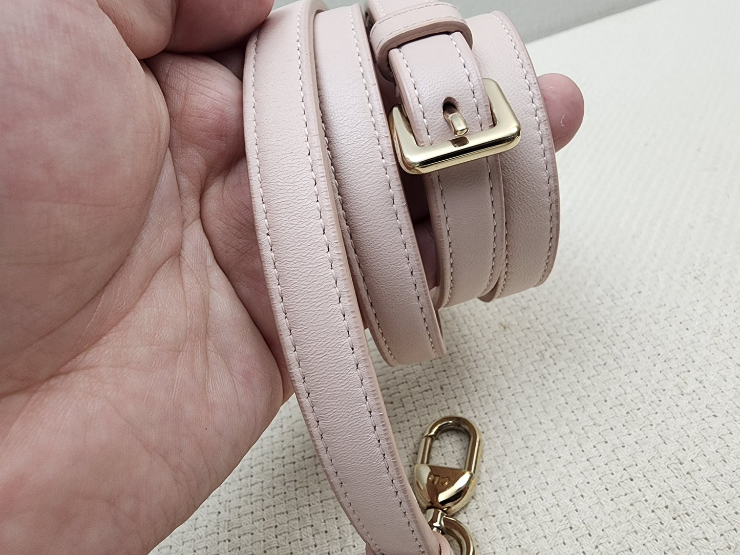 Dior Light Pink Lambskin Cannage Lily Tote (GHW)
