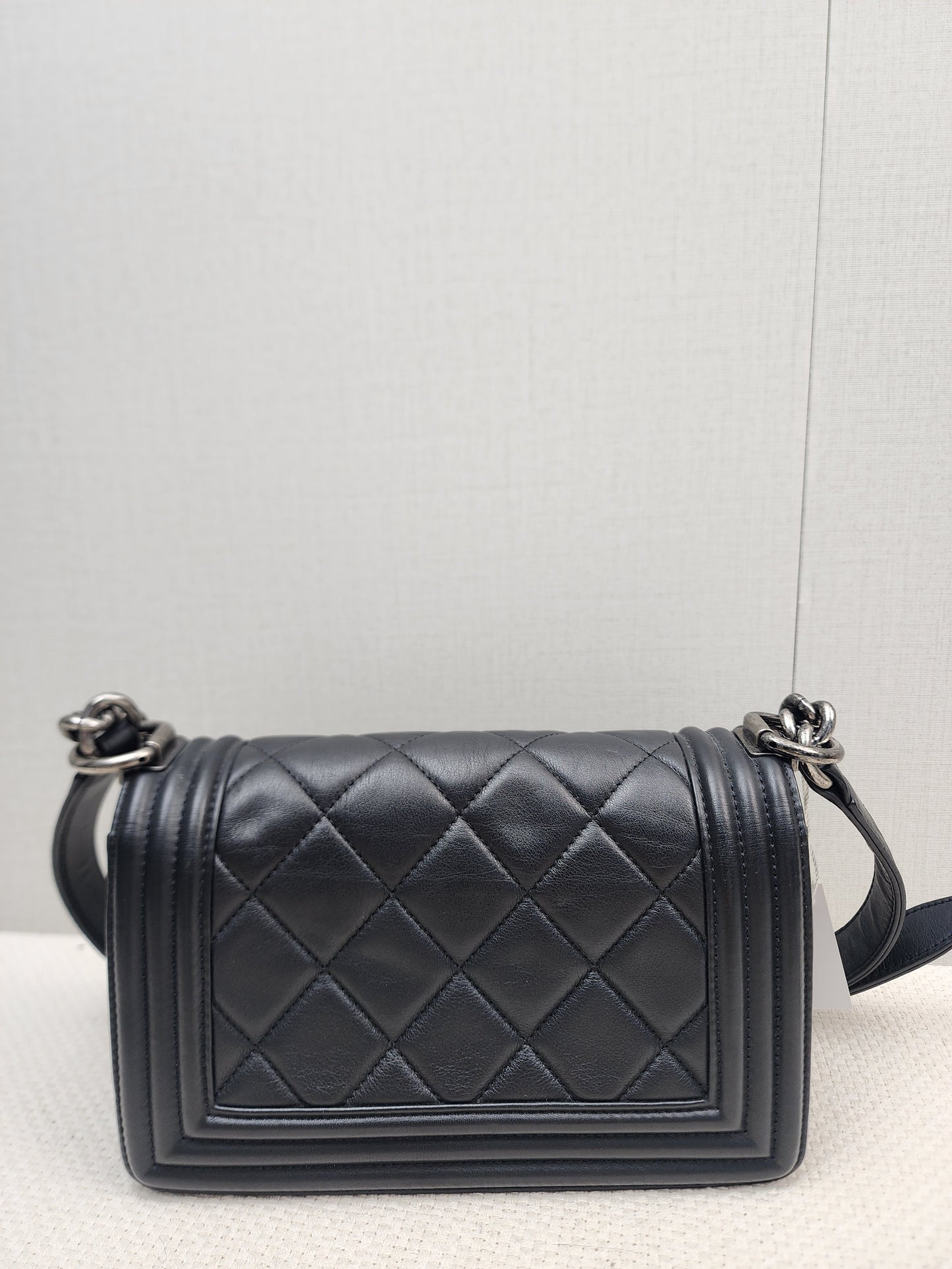 Chanel Black Lambskin Small Boy (RHW)