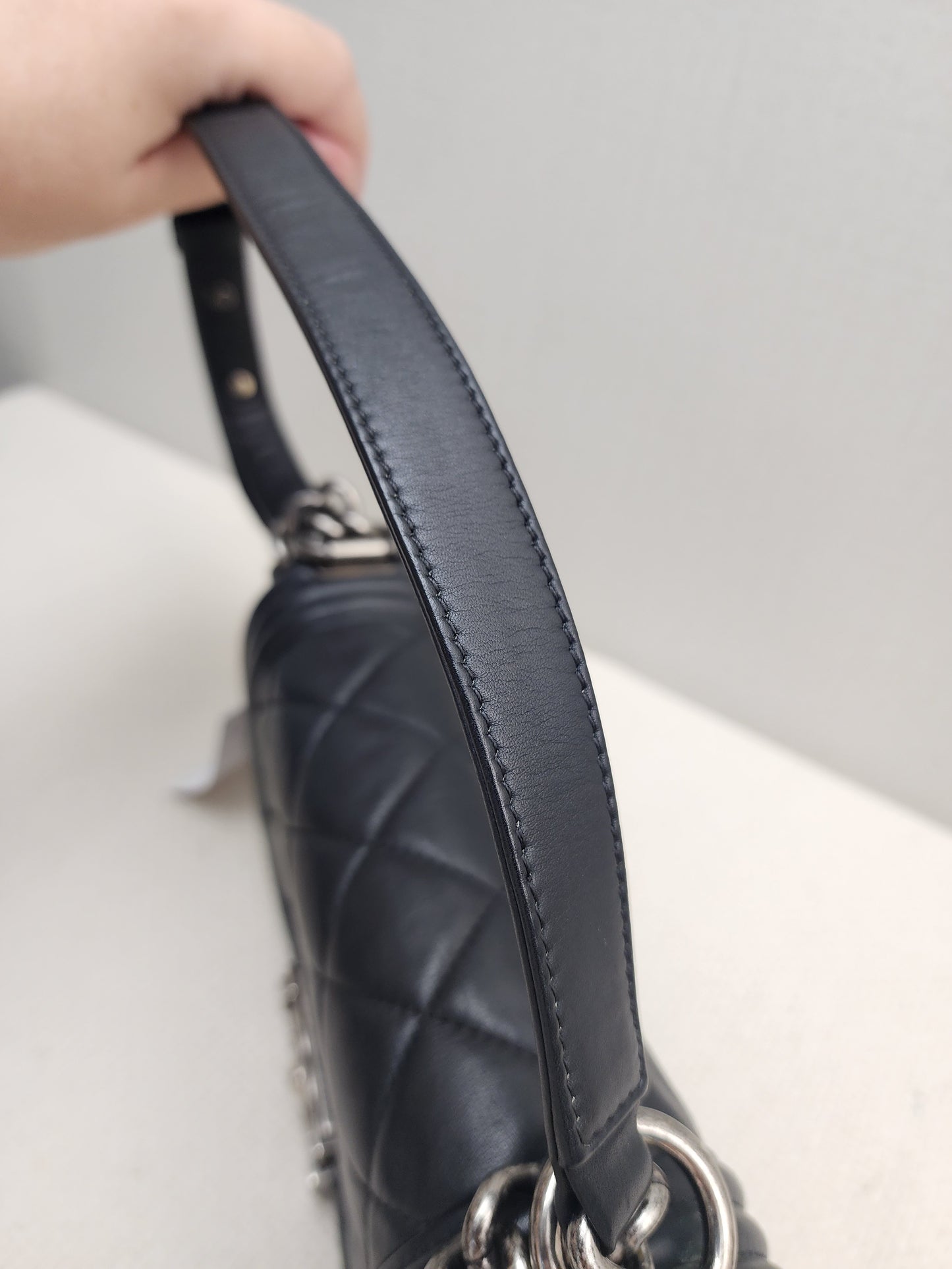 Chanel Black Lambskin Small Boy (RHW)