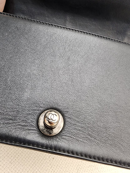 Chanel Black Lambskin Small Boy (RHW)