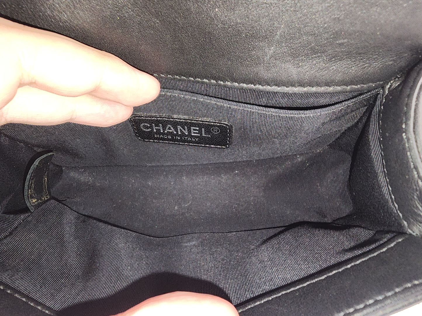 Chanel Black Lambskin Small Boy (RHW)