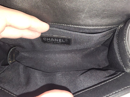 Chanel Black Lambskin Small Boy (RHW)
