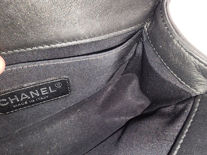 Chanel Black Lambskin Small Boy (RHW)