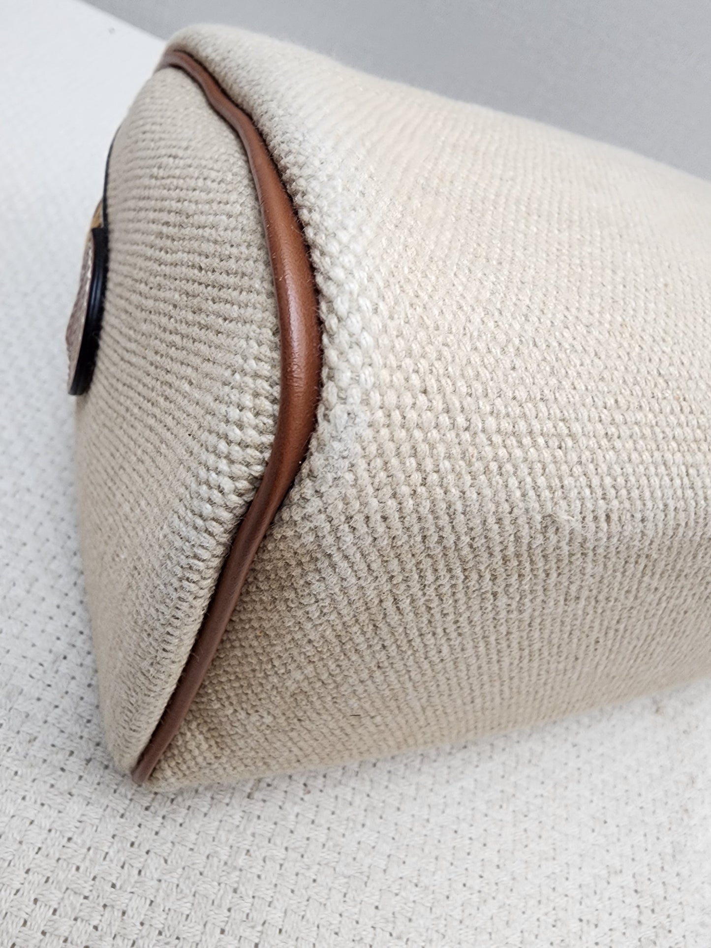 Celine Naturel Canvas Small Boston Bag