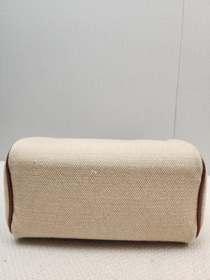 Celine Naturel Canvas Small Boston Bag