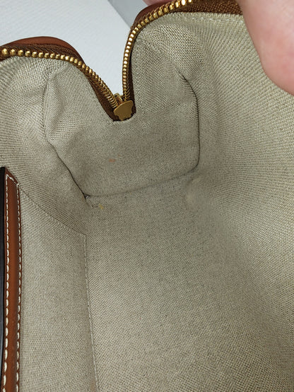 Celine Naturel Canvas Small Boston Bag